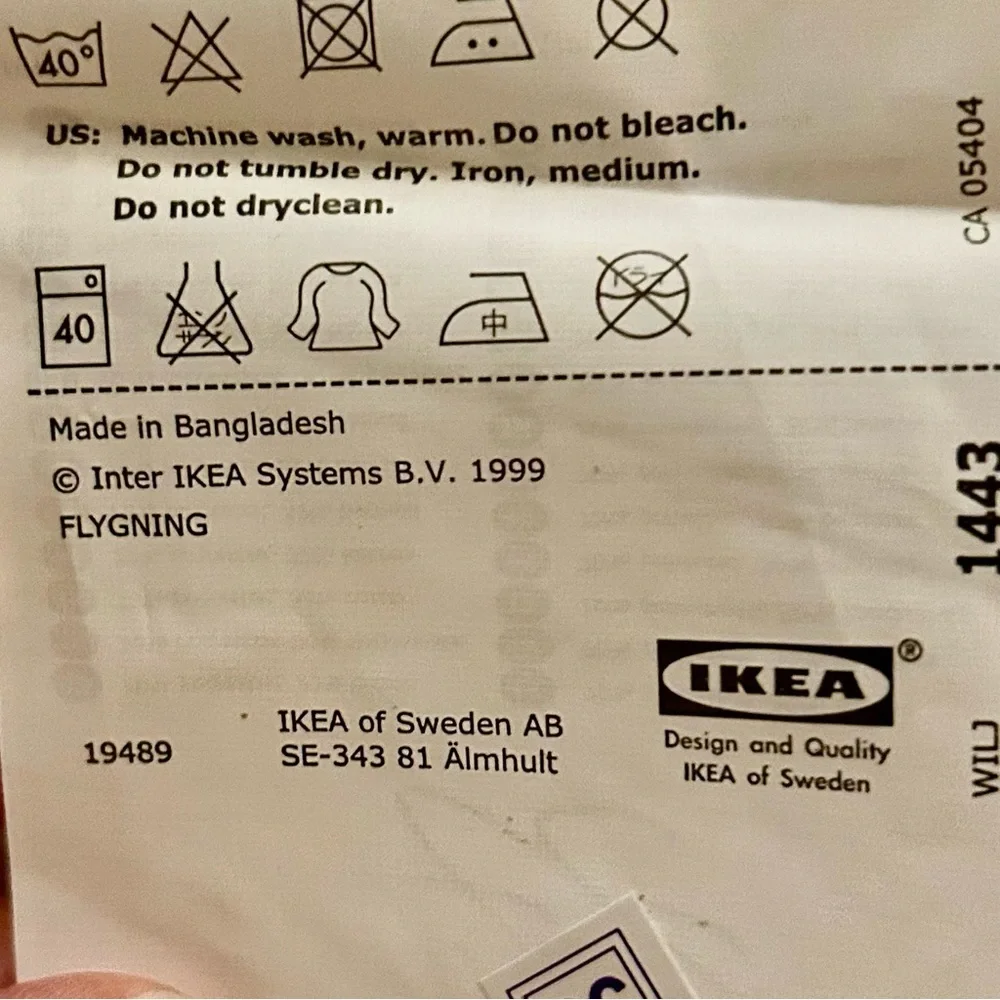 IKEA FLYGNING Curtain Panel Vintage 1999 Bunny In Plane 47” Width 97” Length